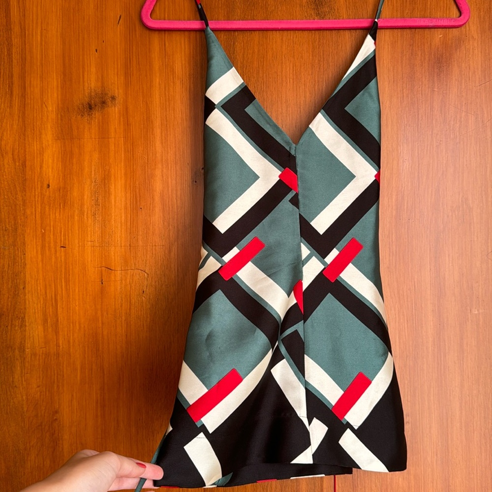 Zara geometric print fit and flare top - XS